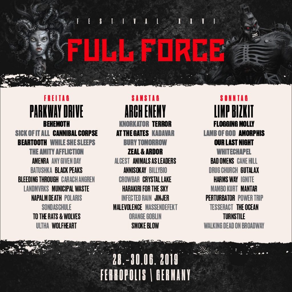 With  Full Force 2019 Bands lineup
