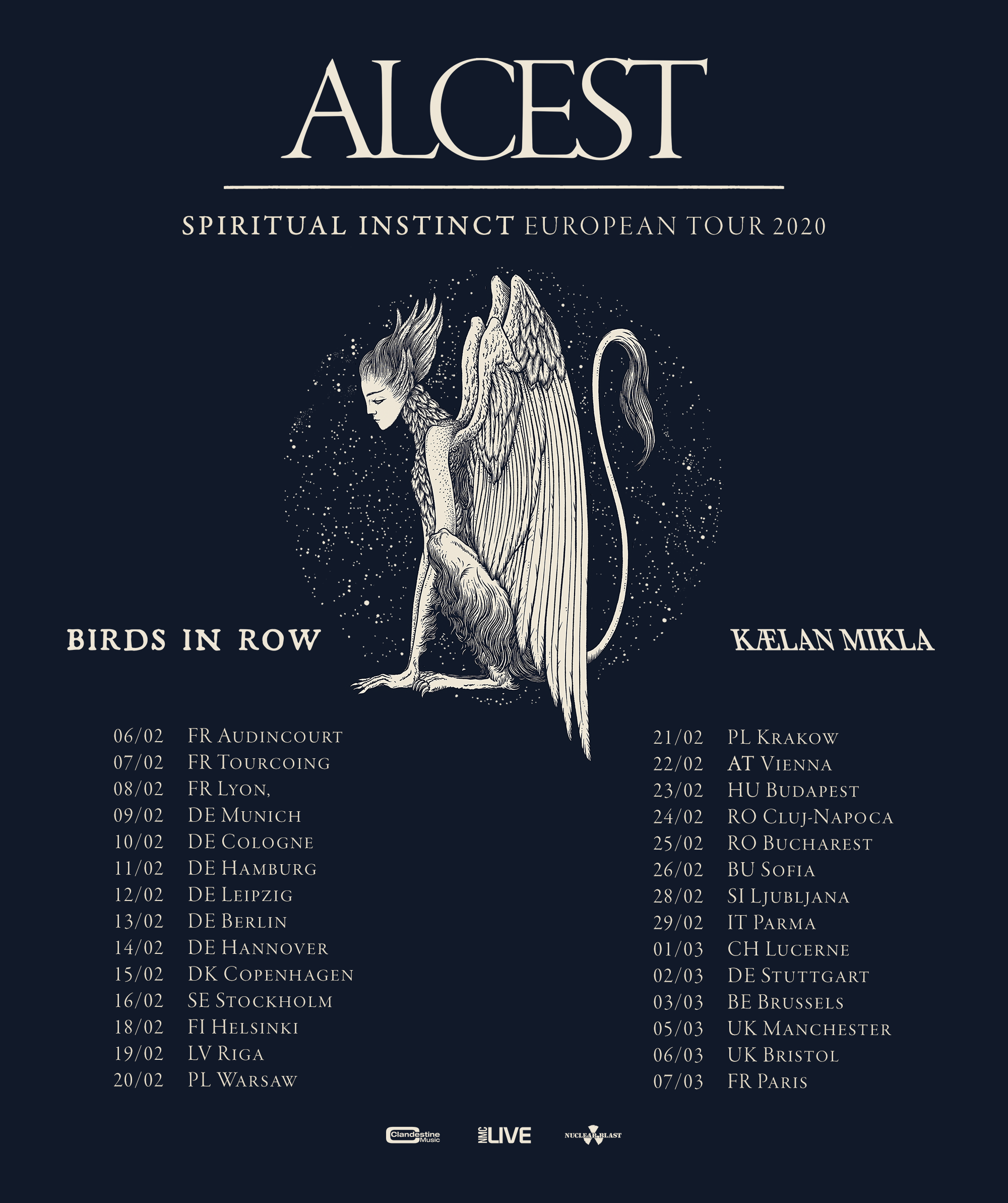 Alcest tour 2020 Tribulation