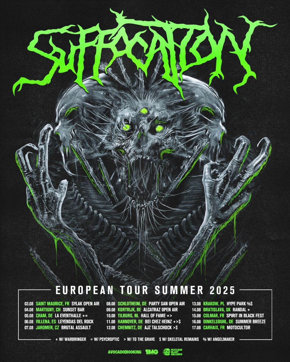 Suffoctation European Summer tour 2025